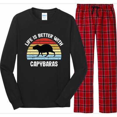 Capybara Life Is Better With Capybaras Long Sleeve Pajama Set