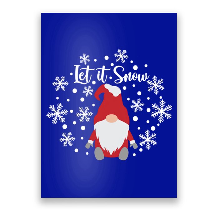 Christmas Let It Snow Gnome Cute Funny Gnome Xmas Pajama Gift Poster