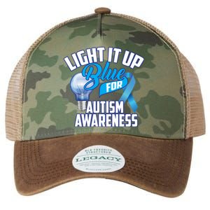 Cute Light It Up Blue For Autism Awareness Gift Legacy Tie Dye Trucker Hat