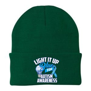 Cute Light It Up Blue For Autism Awareness Gift Knit Cap Winter Beanie