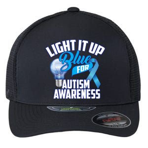 Cute Light It Up Blue For Autism Awareness Gift Flexfit Unipanel Trucker Cap