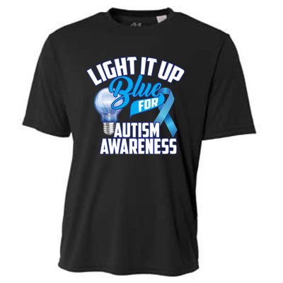 Cute Light It Up Blue For Autism Awareness Gift Cooling Performance Crew T-Shirt