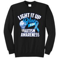 Cute Light It Up Blue For Autism Awareness Gift Sweatshirt