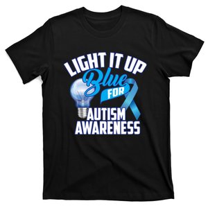 Cute Light It Up Blue For Autism Awareness Gift T-Shirt