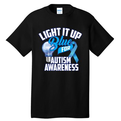 Cute Light It Up Blue For Autism Awareness Gift Tall T-Shirt