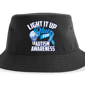 Cute Light It Up Blue For Autism Awareness Gift Sustainable Bucket Hat