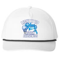 Cute Light It Up Blue For Autism Awareness Gift Snapback Five-Panel Rope Hat