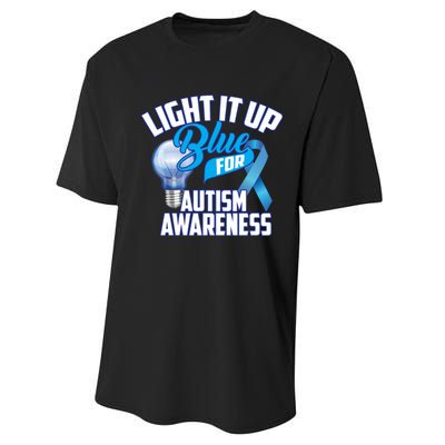 Cute Light It Up Blue For Autism Awareness Gift Performance Sprint T-Shirt