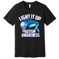 Cute Light It Up Blue For Autism Awareness Gift Premium T-Shirt