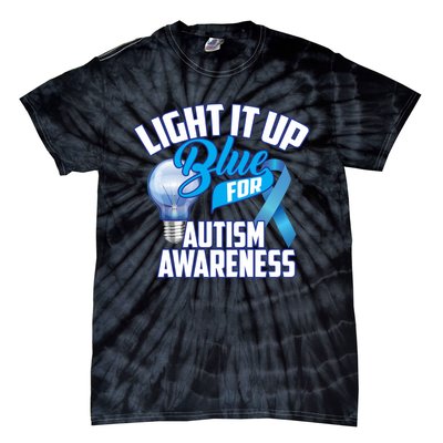 Cute Light It Up Blue For Autism Awareness Gift Tie-Dye T-Shirt