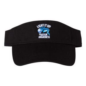 Cute Light It Up Blue For Autism Awareness Gift Valucap Bio-Washed Visor