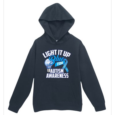 Cute Light It Up Blue For Autism Awareness Gift Urban Pullover Hoodie