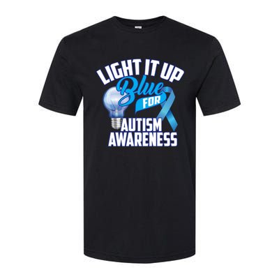 Cute Light It Up Blue For Autism Awareness Gift Softstyle CVC T-Shirt