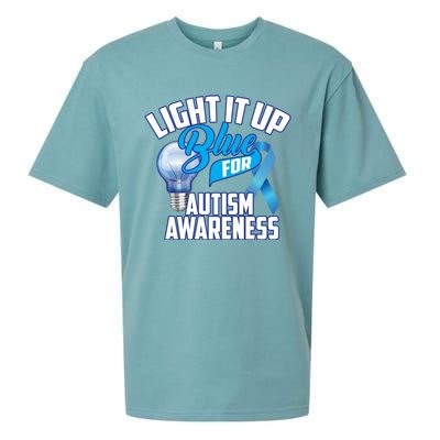 Cute Light It Up Blue For Autism Awareness Gift Sueded Cloud Jersey T-Shirt