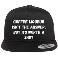 Coffee Liqueur IsnT The Answer But Its Worth A Shot Gift Flatbill Hat