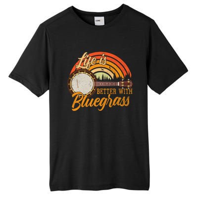 Cute Life Is Better With Bluegrass Cool Gift Funny Music Lover Gift Tall Fusion ChromaSoft Performance T-Shirt