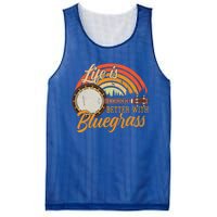 Cute Life Is Better With Bluegrass Cool Gift Funny Music Lover Gift Mesh Reversible Basketball Jersey Tank