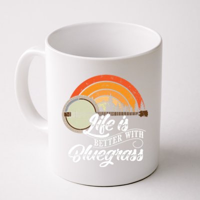 Cute Life Is Better With Bluegrass Funny Music Lover Gift Coffee Mug