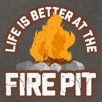Campfire Life Is Better At The Firepit Camping Campsite Fire Cotton Canvas Backpack