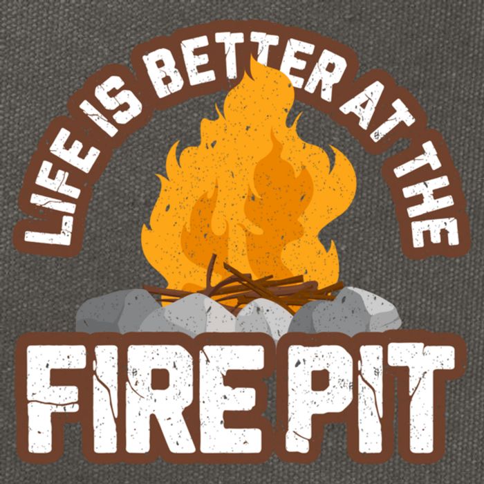 Campfire Life Is Better At The Firepit Camping Campsite Fire Cotton Canvas Backpack
