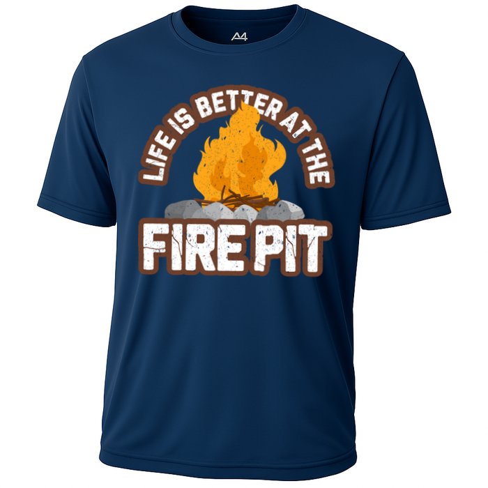 Campfire Life Is Better At The Firepit Camping Campsite Fire Performance Shirt