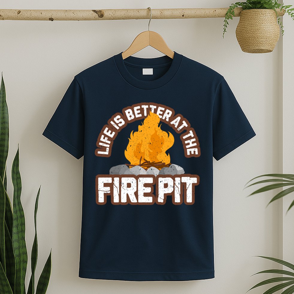 Campfire Life Is Better At The Firepit Camping Campsite Fire T-Shirt