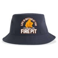 Campfire Life Is Better At The Firepit Camping Campsite Fire Sustainable Bucket Hat