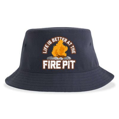 Campfire Life Is Better At The Firepit Camping Campsite Fire Sustainable Bucket Hat