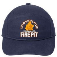 Campfire Life Is Better At The Firepit Camping Campsite Fire 7-Panel Snapback Hat