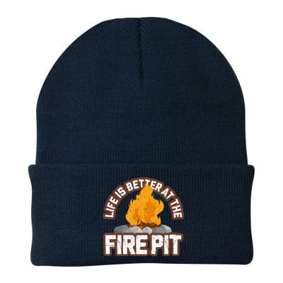 Campfire Life Is Better At The Firepit Camping Campsite Fire Knit Cap Winter Beanie