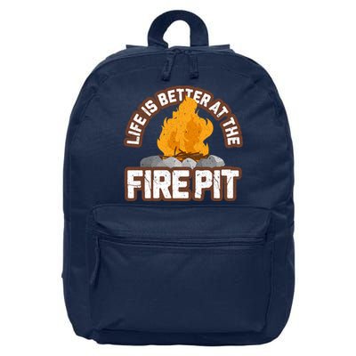 Campfire Life Is Better At The Firepit Camping Campsite Fire 16 in Basic Backpack