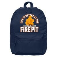 Campfire Life Is Better At The Firepit Camping Campsite Fire 16 in Basic Backpack