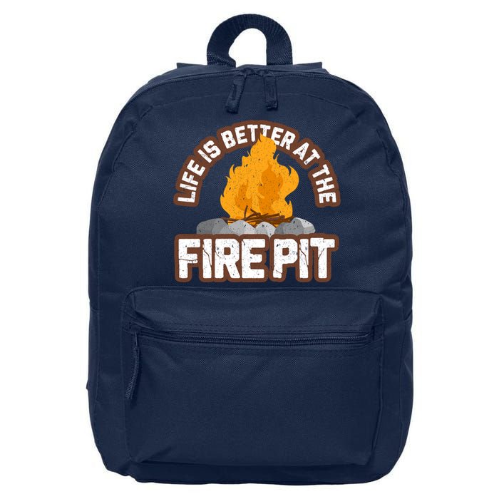Campfire Life Is Better At The Firepit Camping Campsite Fire 16 in Basic Backpack