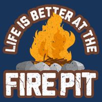 Campfire Life Is Better At The Firepit Camping Campsite Fire 16 in Basic Backpack