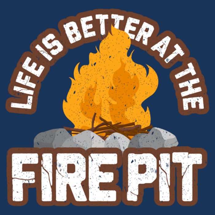 Campfire Life Is Better At The Firepit Camping Campsite Fire 16 in Basic Backpack