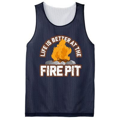 Campfire Life Is Better At The Firepit Camping Campsite Fire Mesh Reversible Basketball Jersey Tank