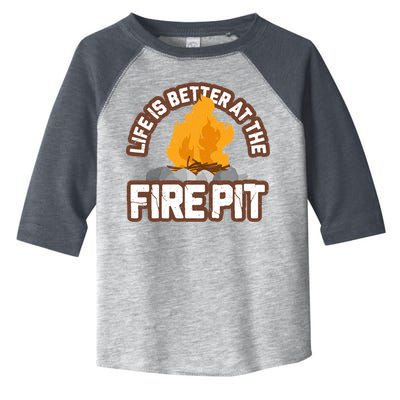 Campfire Life Is Better At The Firepit Camping Campsite Fire Toddler Fine Jersey T-Shirt