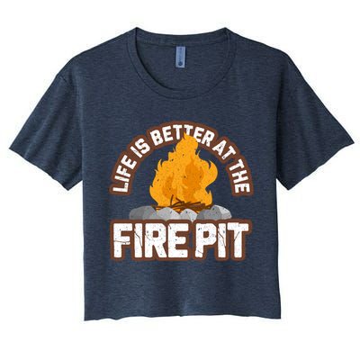 Campfire Life Is Better At The Firepit Camping Campsite Fire Crop Top