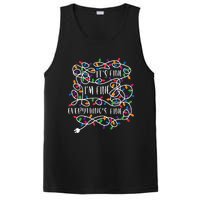 Christmas Lights IM Fine Everything Is Fine Ugly Christmas PosiCharge Competitor Tank