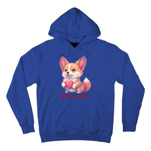 Corgi Love It's A Thing Red Love Heart Dog Valentines Day Gift Hoodie