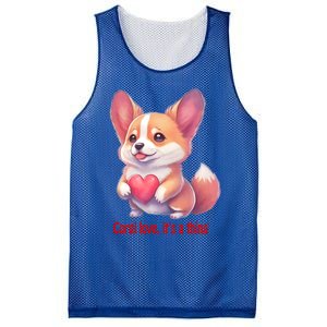 Corgi Love It's A Thing Red Love Heart Dog Valentines Day Gift Mesh Reversible Basketball Jersey Tank