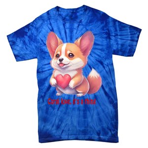 Corgi Love It's A Thing Red Love Heart Dog Valentines Day Gift Tie-Dye T-Shirt