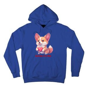 Corgi Love It's A Thing Red Love Heart Dog Valentines Day Gift Tall Hoodie