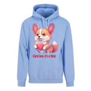 Corgi Love It's A Thing Red Love Heart Dog Valentines Day Gift Unisex Surf Hoodie