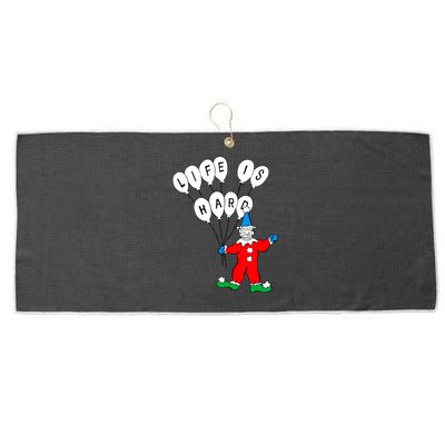 Clown Life Is Hard Large Microfiber Waffle Golf Towel