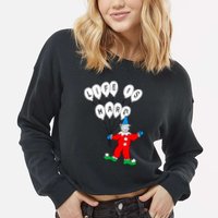 Clown Life Is Hard Cropped Pullover Crew