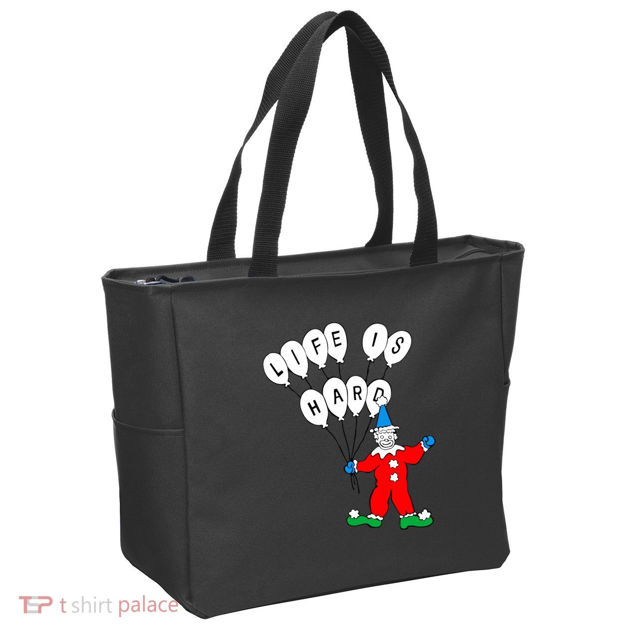 Clown Life Is Hard Zip Tote Bag