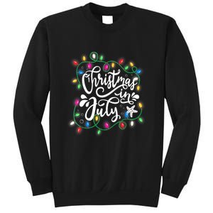 Christmas Lights In July Funny Summer Xmas Gift Sweatshirt