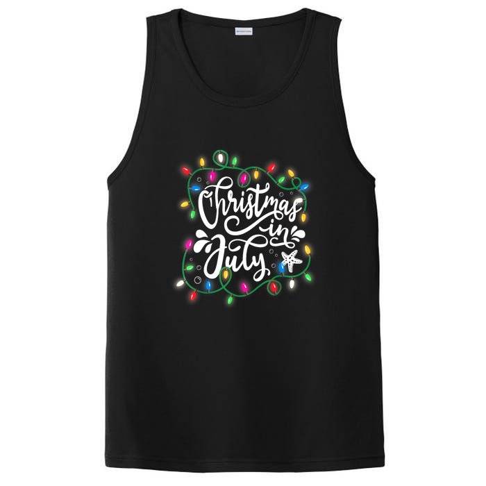 Christmas Lights In July Funny Summer Xmas Gift PosiCharge Competitor Tank