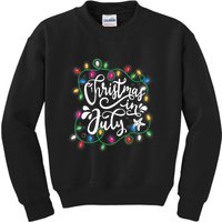 Christmas Lights In July Funny Summer Xmas Gift Kids Sweatshirt